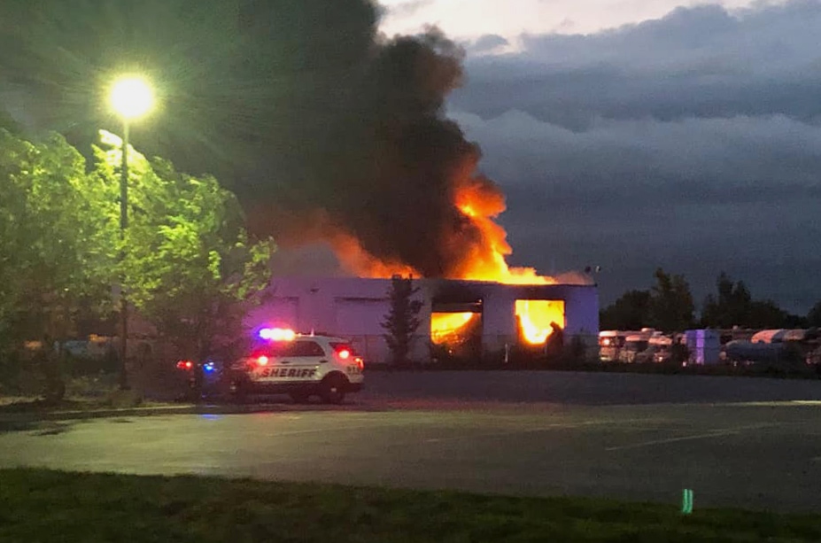 Firefighter injured battling fire that engulfed, destroyed Gander RV in Antioch