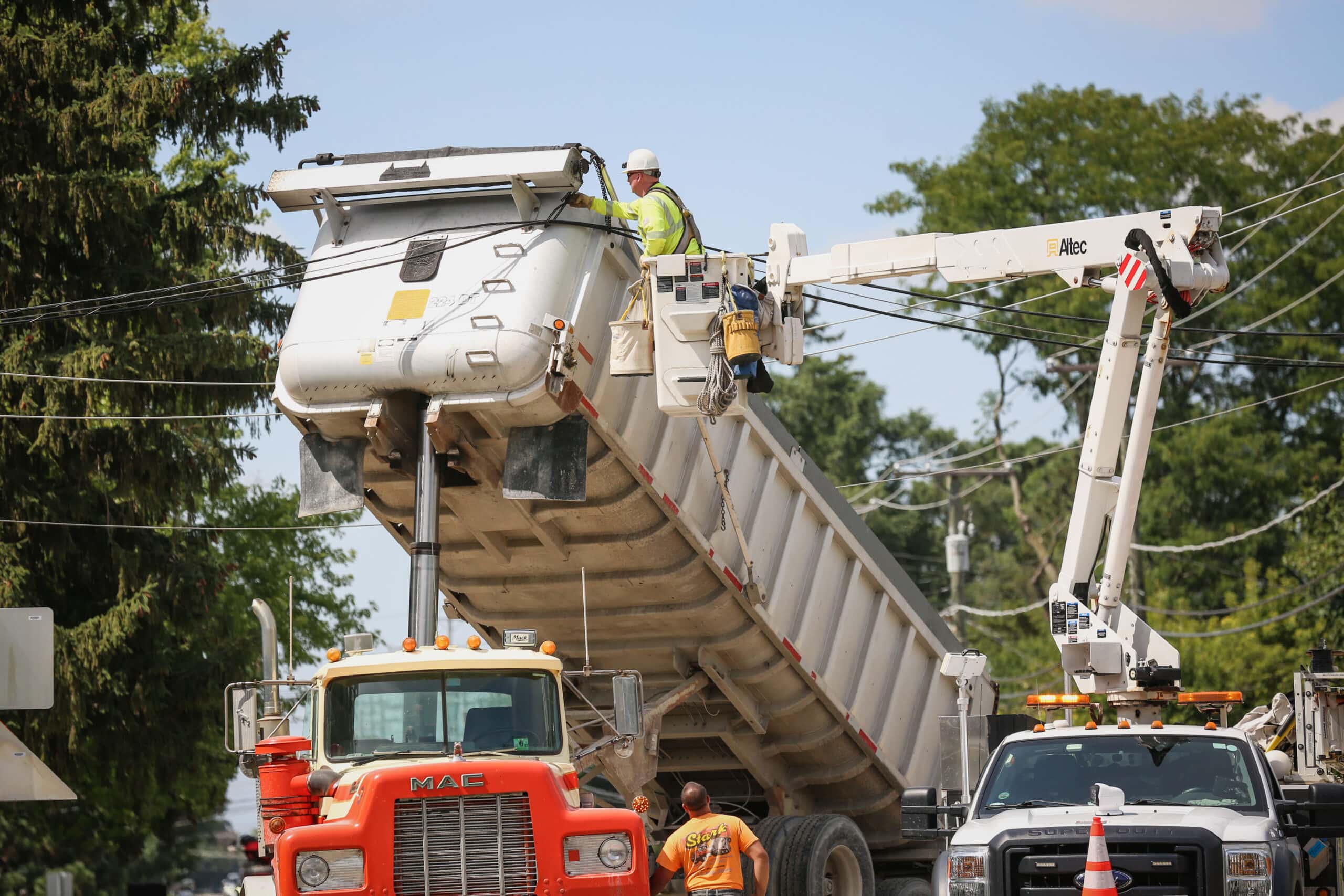 No injuries after dump truck hits wires, damaging utility poles in Crystal Lake