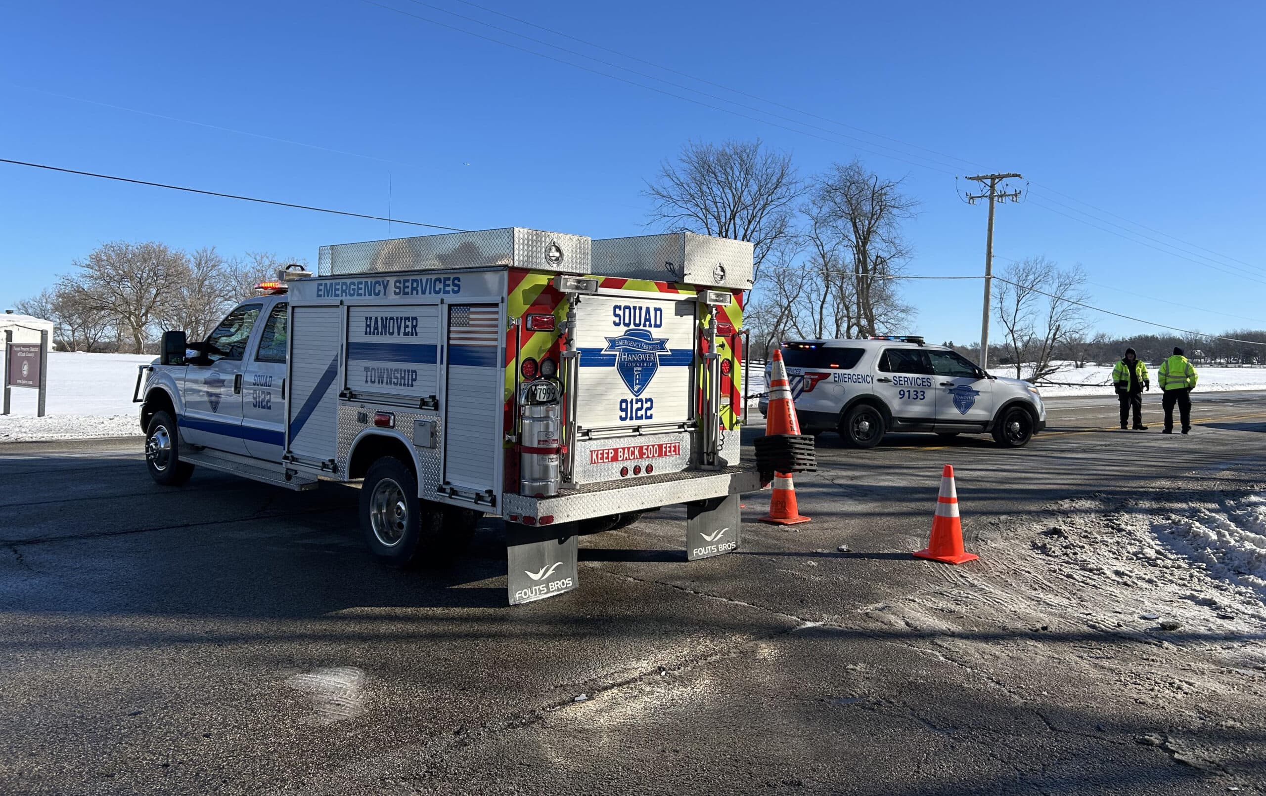 Firefighter seriously injured after car crashes into fire department