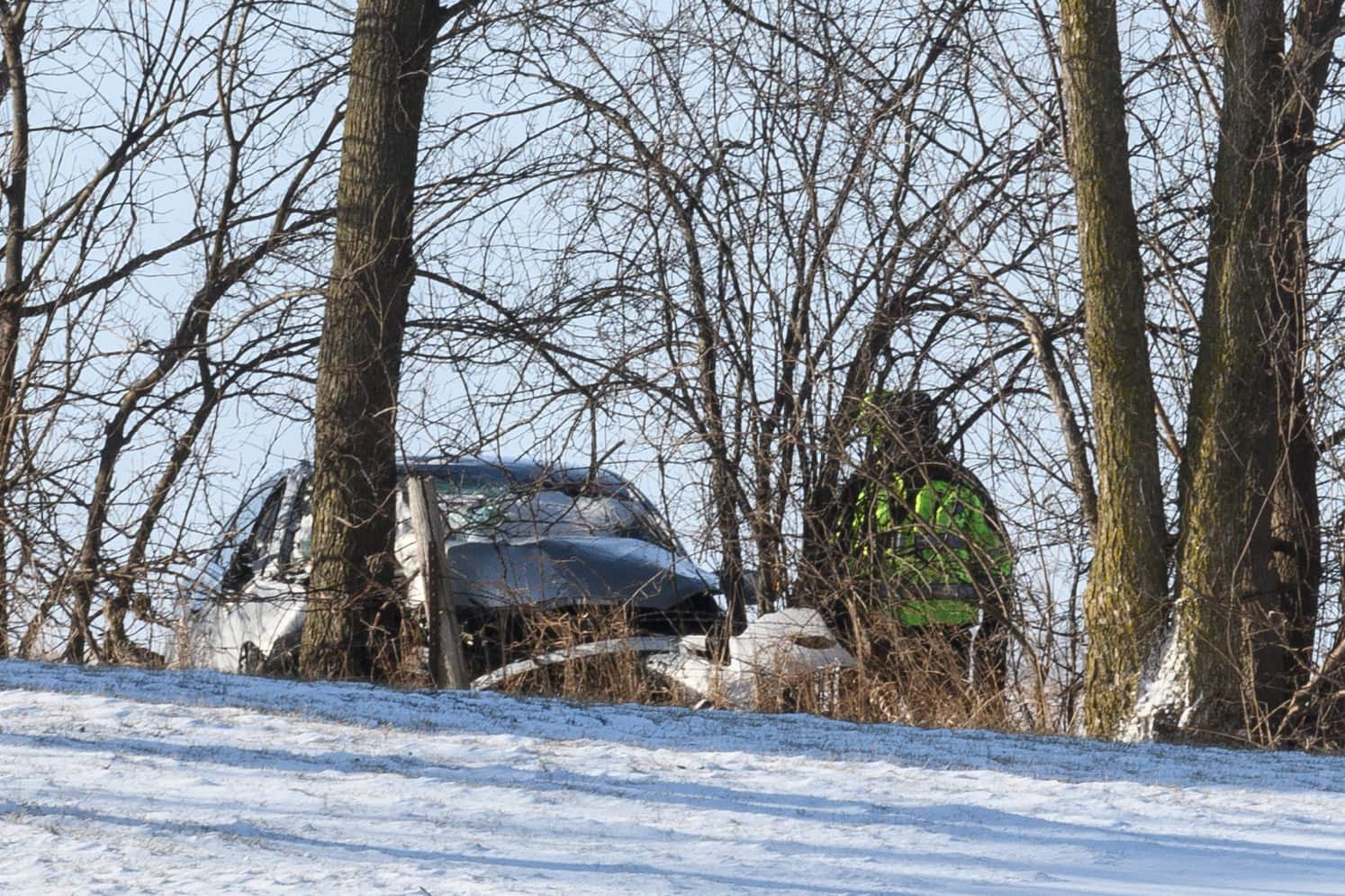 Driver found dead after car drives off roadway, crashes into tree