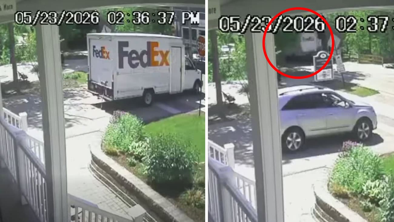 FedEx box truck becomes at least 74th vehicle to hit historic